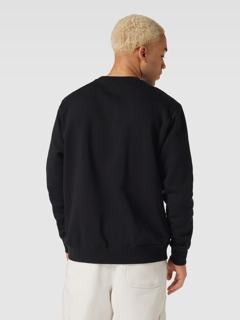 Sweatshirt mit Rundhalsausschnitt in schwarz