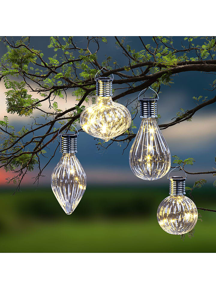 Garden Hero 4er-Set: LED-Solar-Dekoleuchten 