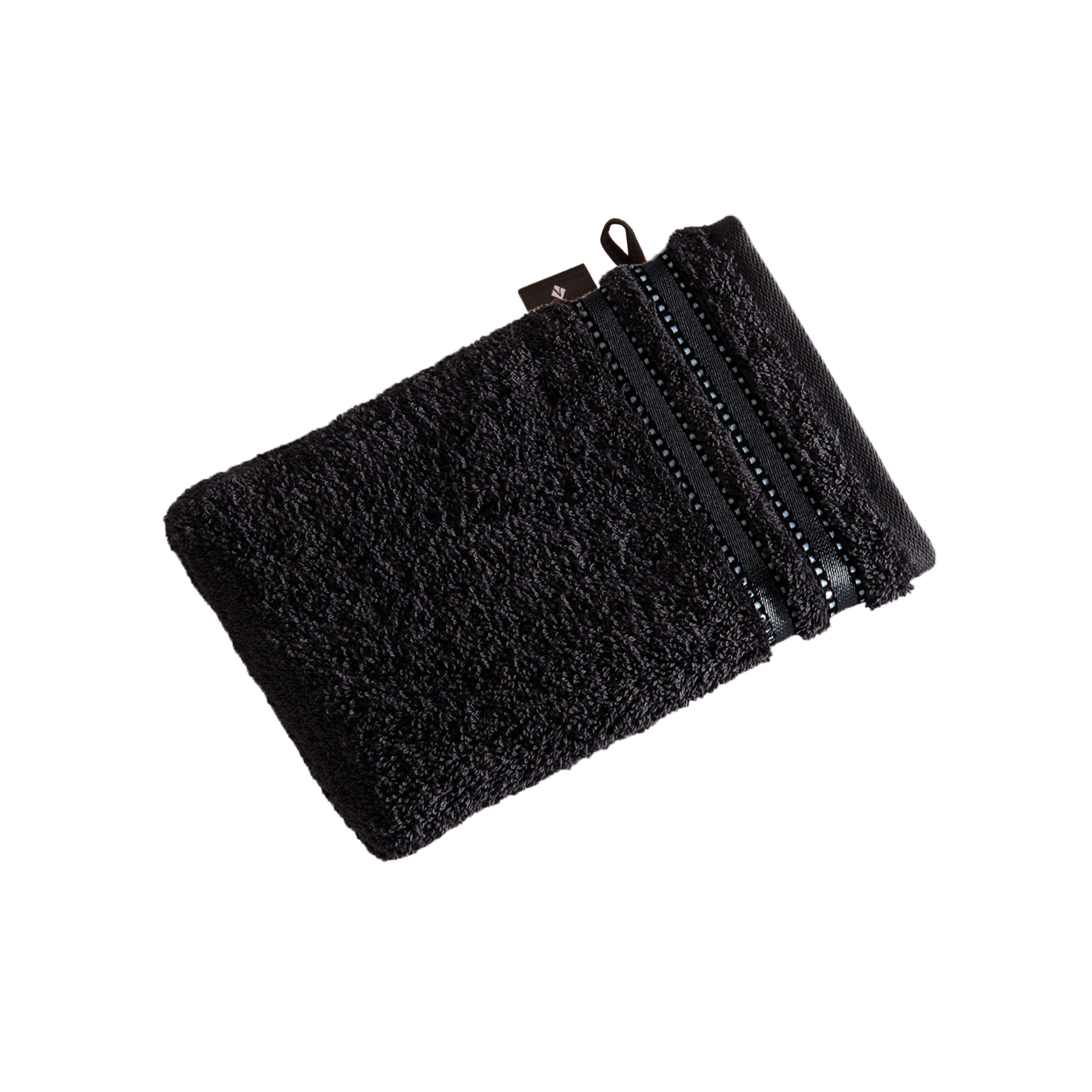 VOSSENWaschhandschuh schwarz