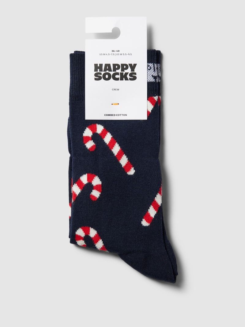 Socken mit Allover-Muster in marineblau