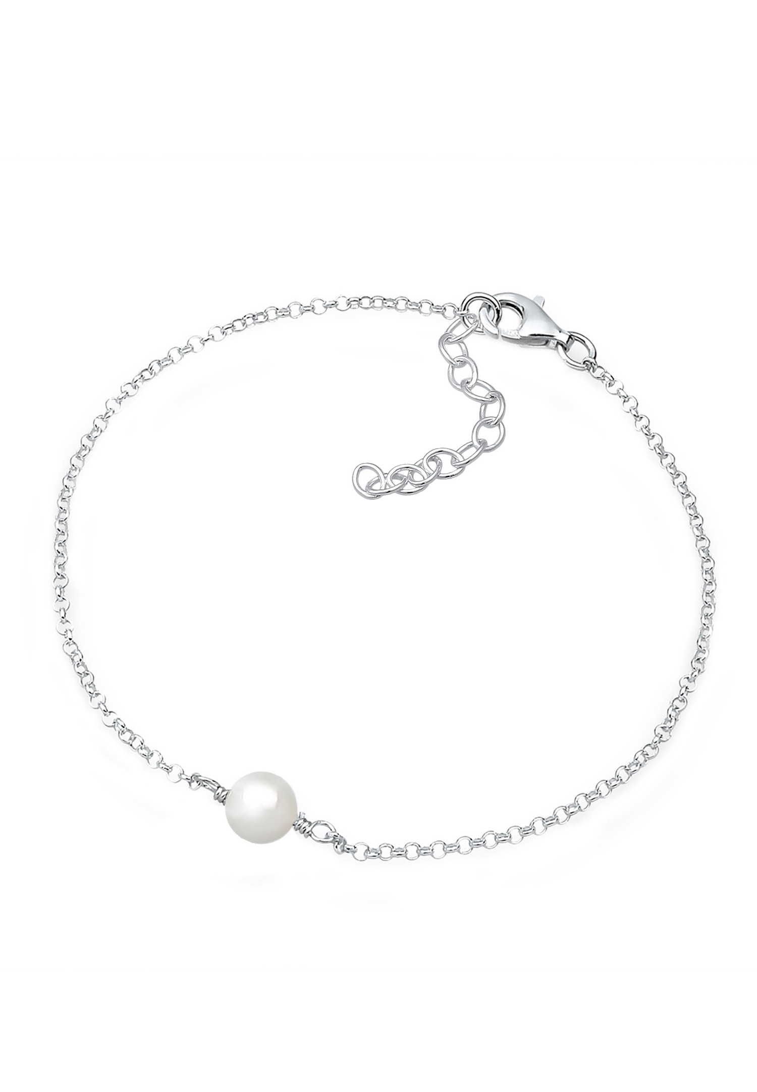 Elegante Damen-Armbanduhr von Elli mit Muschelperle aus 925er Sterlingsilber