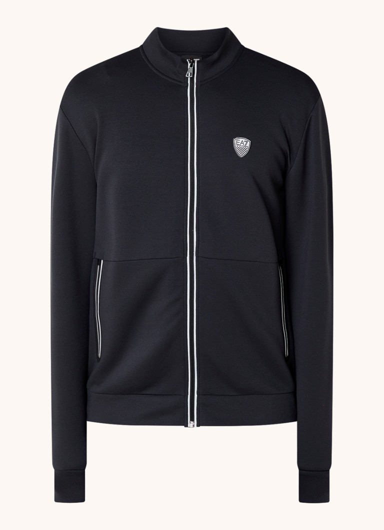 Mikina Emporio Armani s logom a vreckami na zips