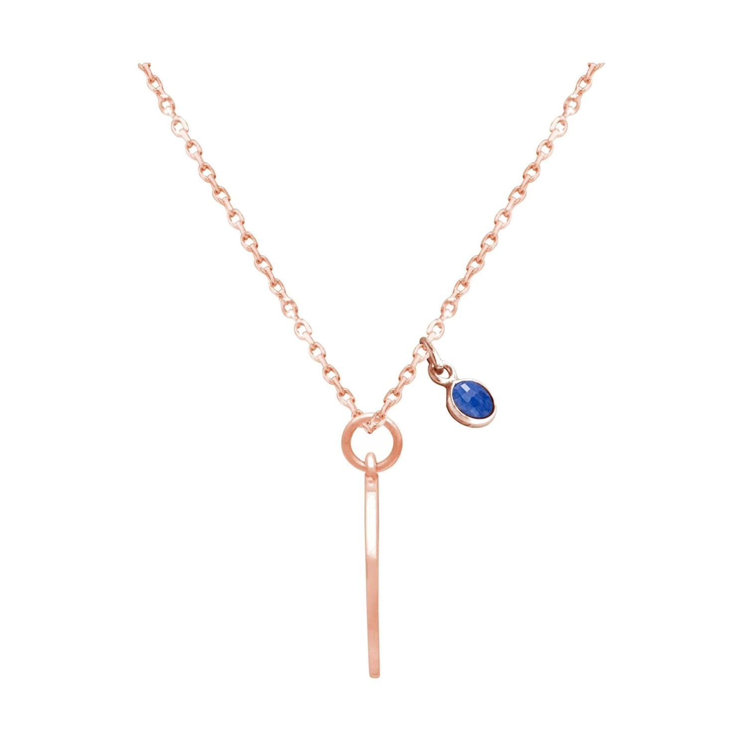 Kette mit Anhänger 'KOMET. STERNSCHNUPPE Saphir'