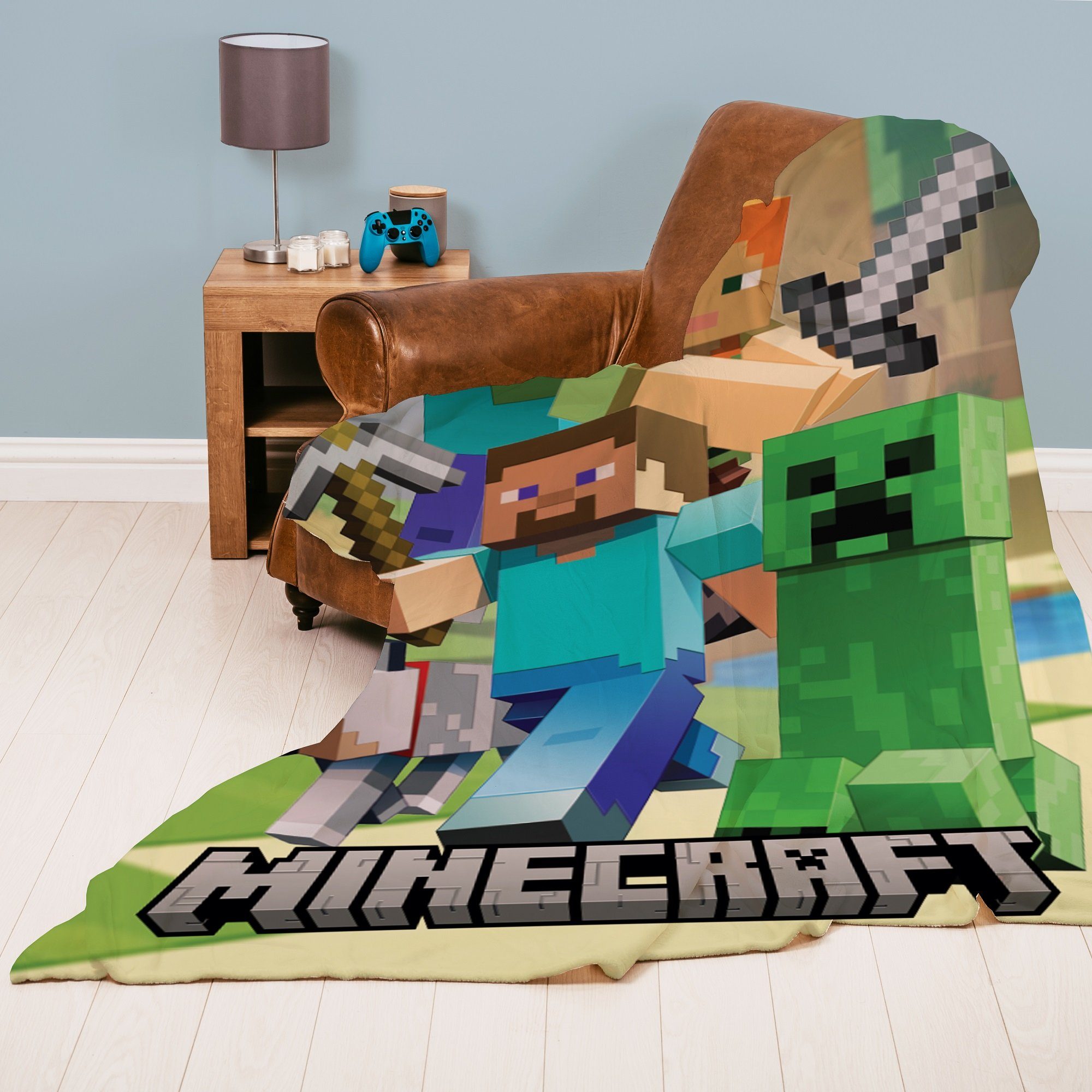 Kinderdecke Super flauschige Minecraft Kuscheldecke 