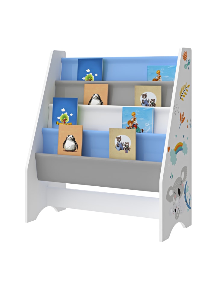 en.casa Kinderregal Fisterra in Blau (H)74cm (B)62cm (T)29cm günstig kaufen onesize