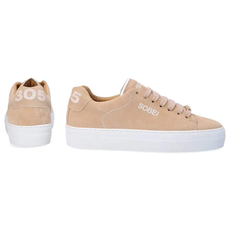 305 SOBE - Sneaker low MIAMI Veloursleder - beige