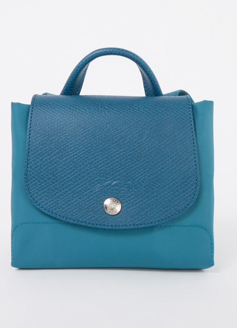 Longchamp Le Pliage Vihreä reppu nahkayksityiskohdilla