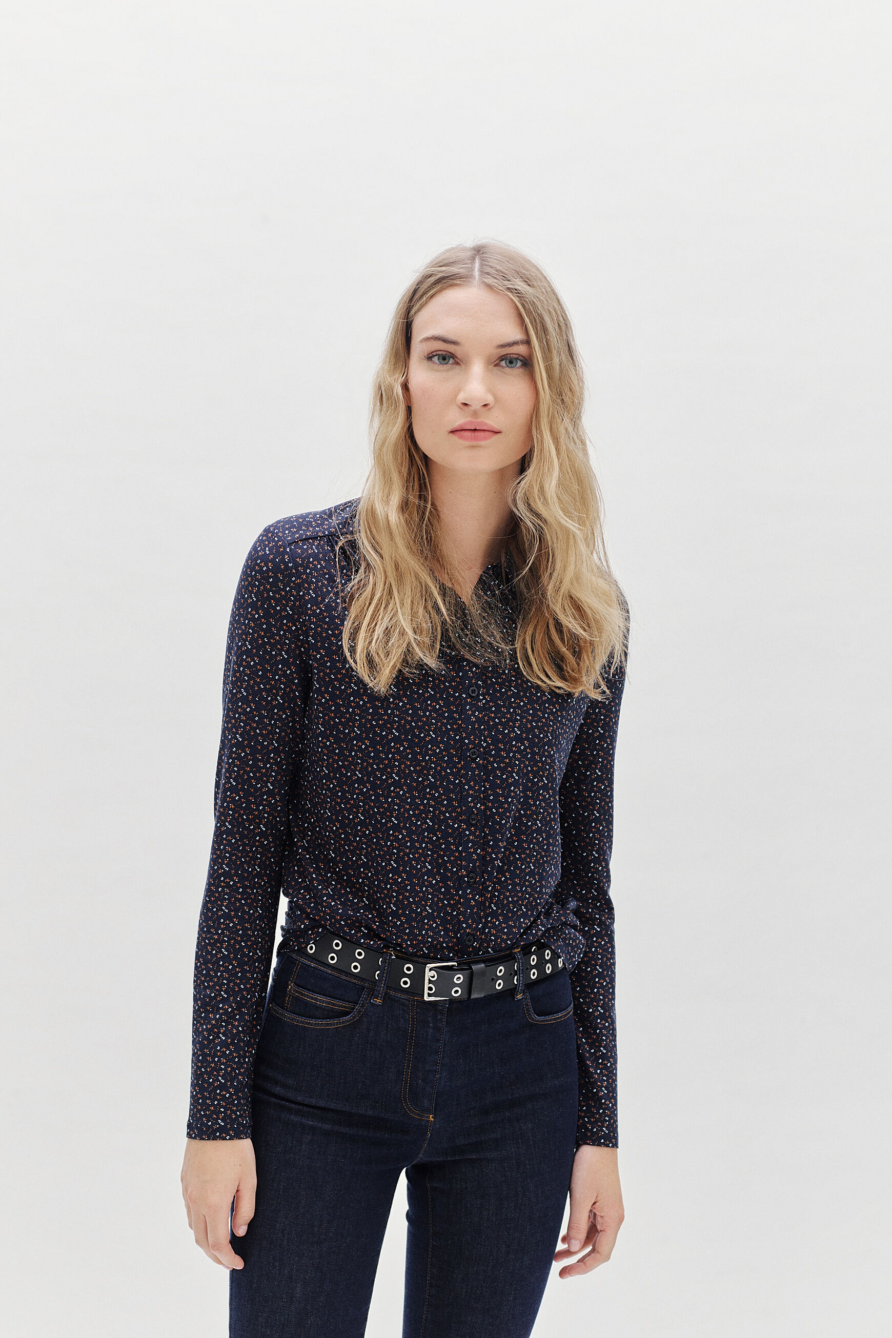 t-shirt jackson petale bleu marine femme
