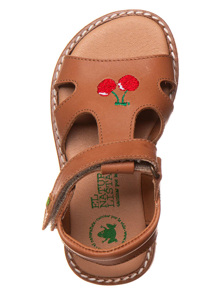 El Naturalista Leder-Sandalen in Hellbraun günstig kaufen