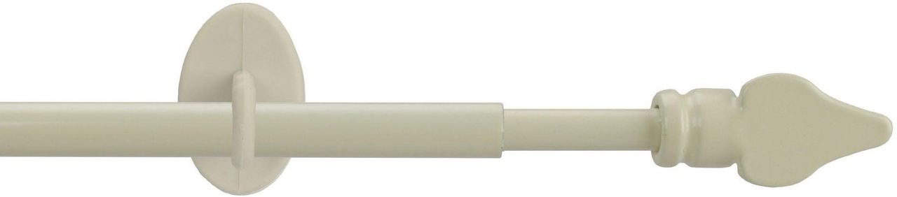 Bella Casa Bistrostange, Scheibengardinenstange Spitze 8 mm Ø, creme-weiß, ausziehbar 60-110 cm