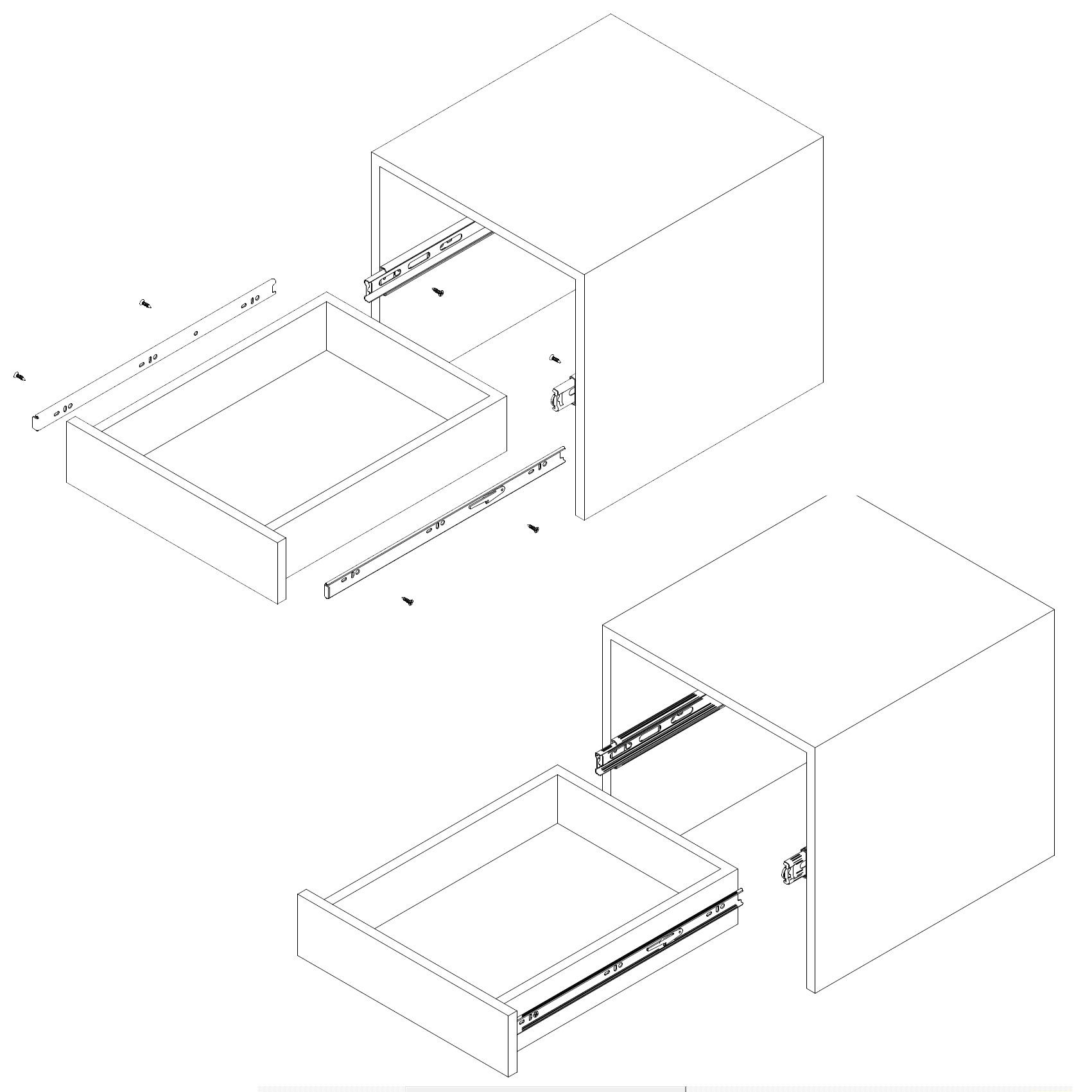 BigDean Auszug 1 Paar /2 Stk. Schubladenschienen Vollauszüge 45x250mm mit Softclose (2 St)