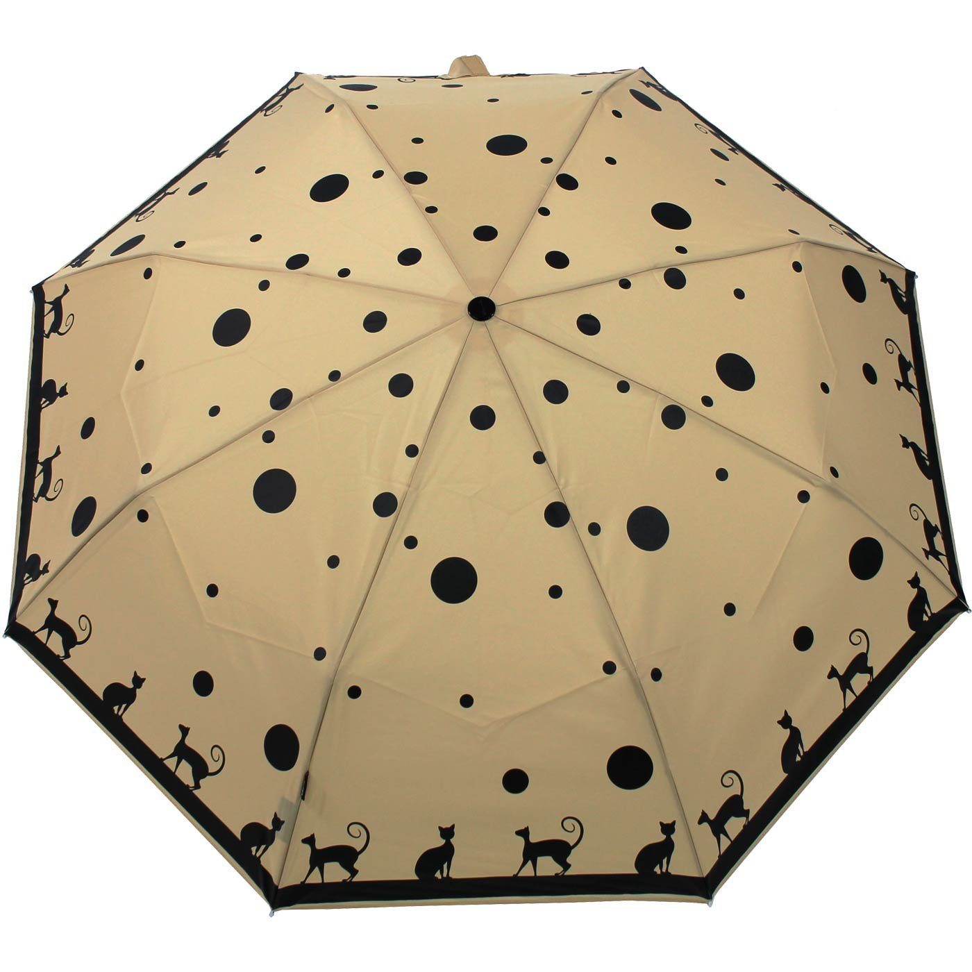 Knirps® Langregenschirm Knirps Regenschirm E.200 Duomatic - Cat ecru, sturmfest