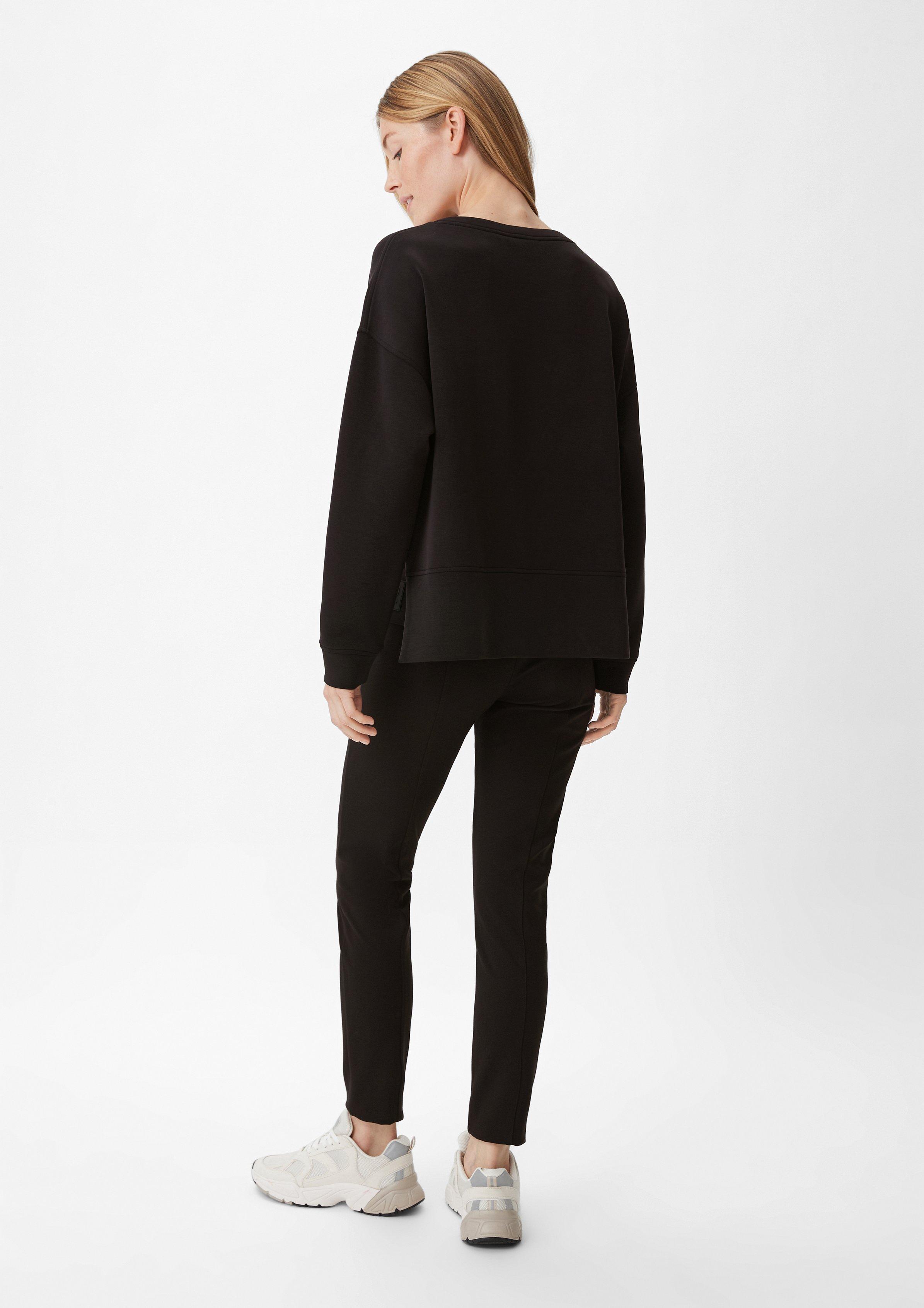 Slim: Hose mit Steppnaht - schwarz