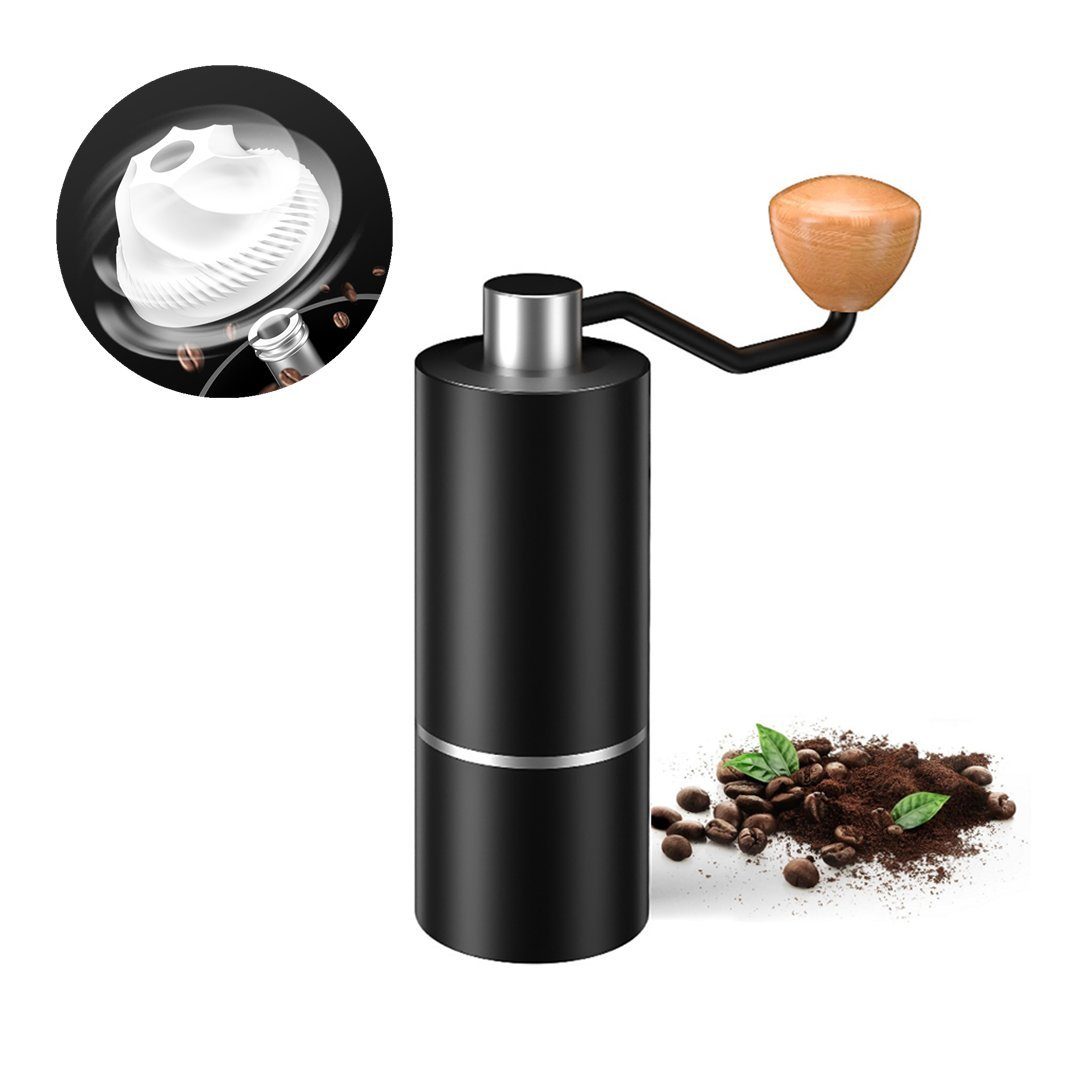 KREATE Kaffeemühle Kaffeemühle, Manuelle Kaffeemühle, Weltraumaluminium Keramikwerk, Handkurbel-Kaffeebohnenmühle, 20,00 g Bohnenbehälter, Tragbare leichte Luxusmaschine Küchenzubehör Werkzeuge