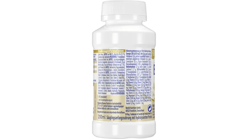 NESTLE BEBA SUPREME PRE Säuglingsanfangsnahrung von Geburt an 200 ml