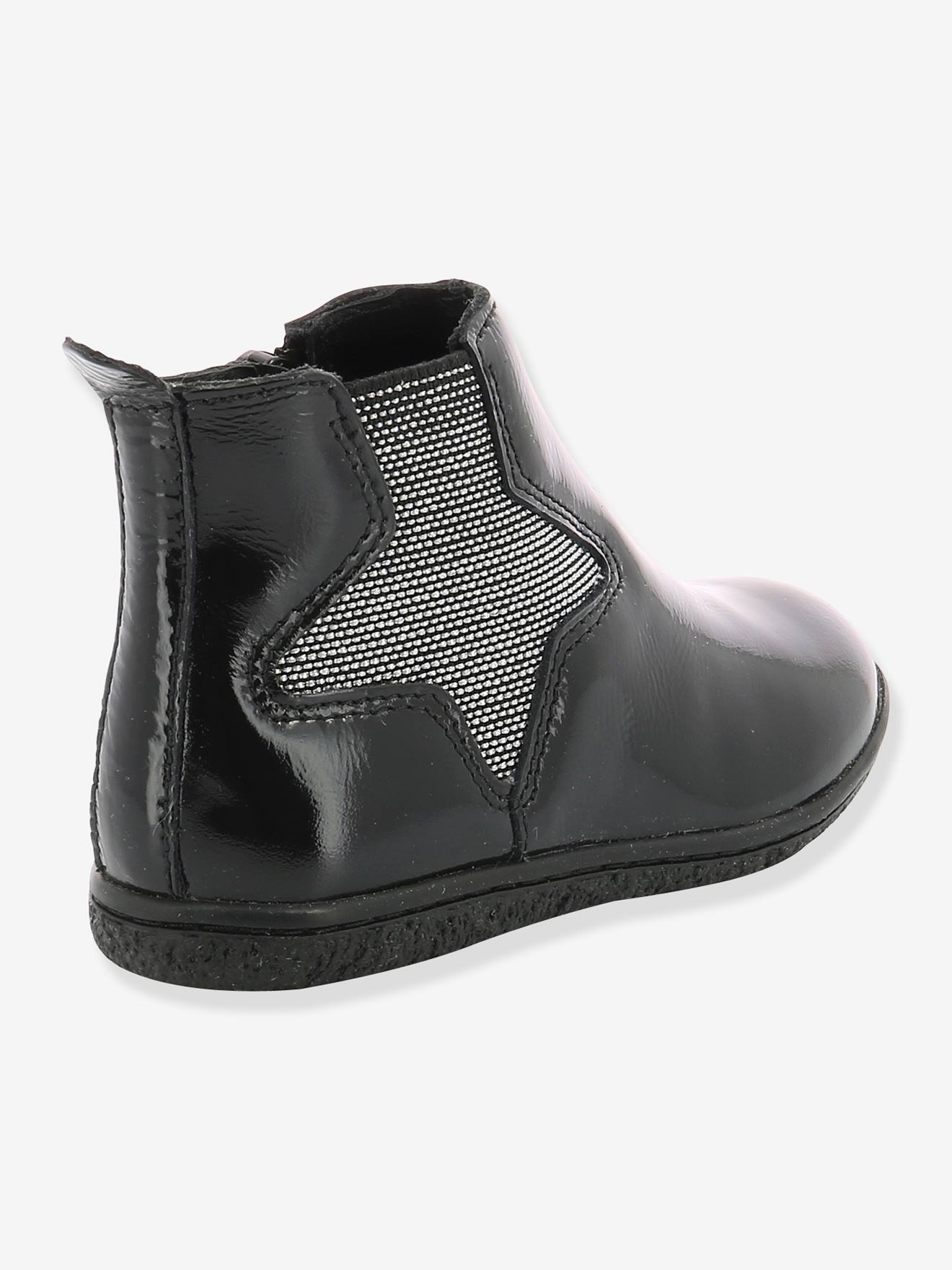 Boots fille Vermillon KICKERS® noir vernis