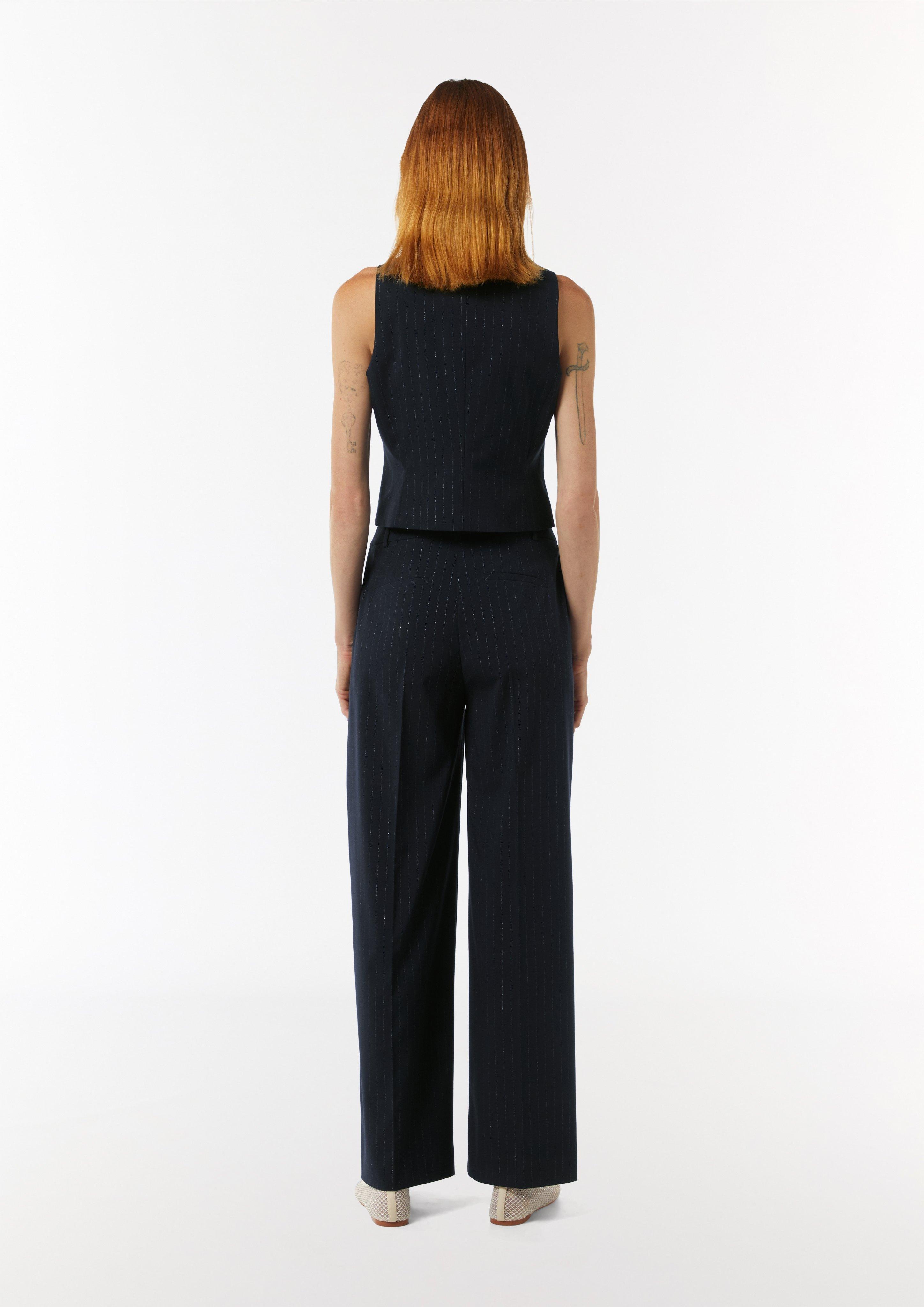 Weste mit dezentem Glitzergarn - navy