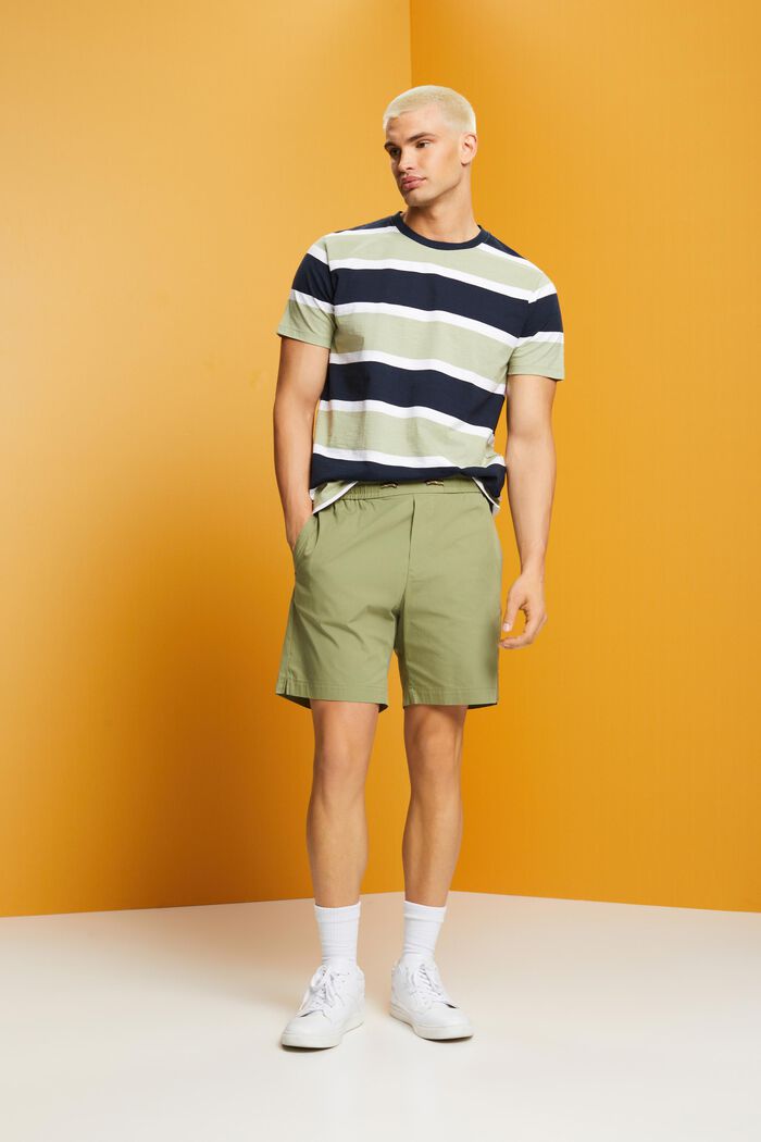 Pull-on-Shorts aus Baumwoll-Popelin