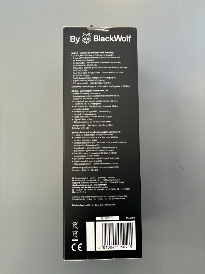 MediaShop Ohrendusche Wush in Schwarz günstig kaufen onesize