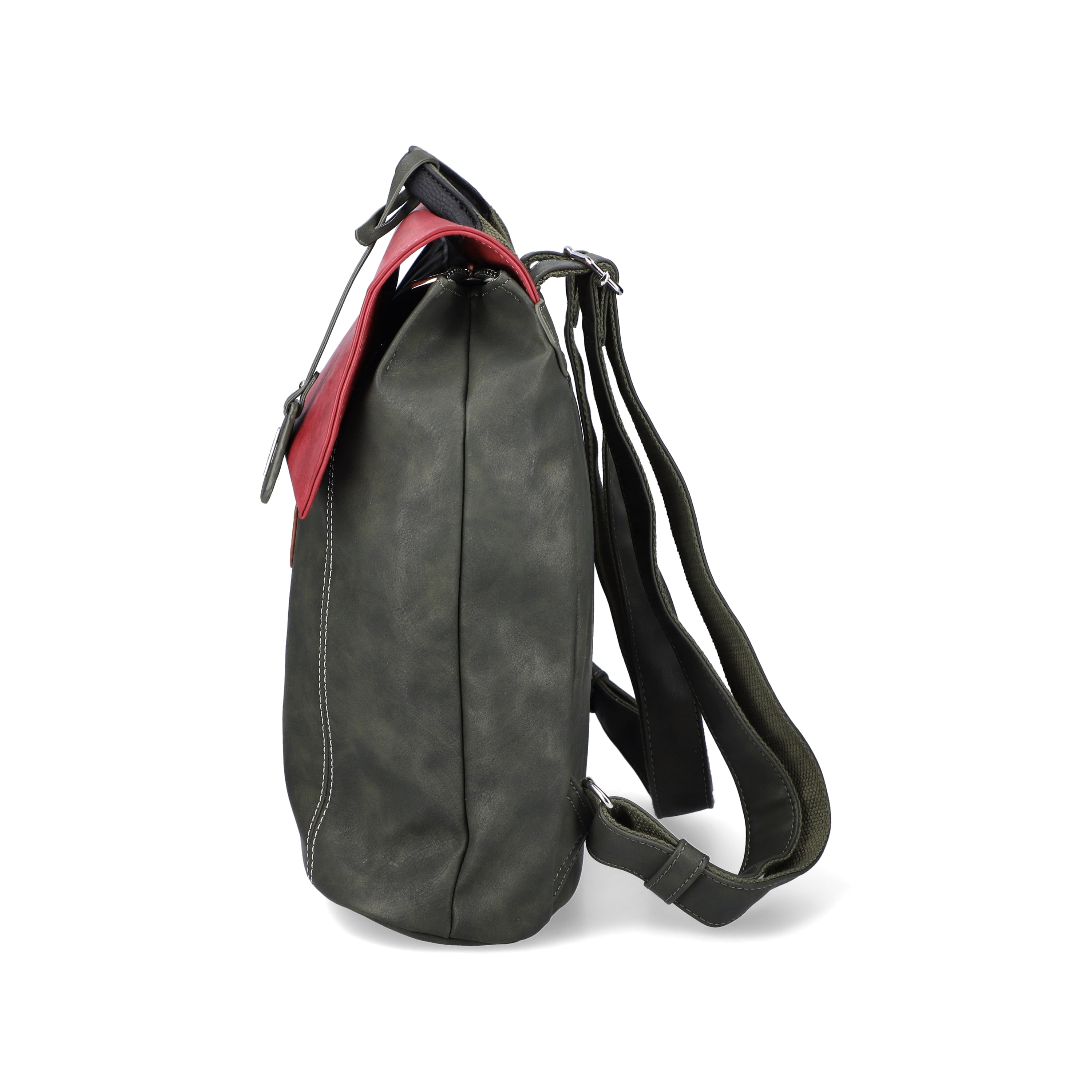 Rieker | Rucksack khaki-kirschrot