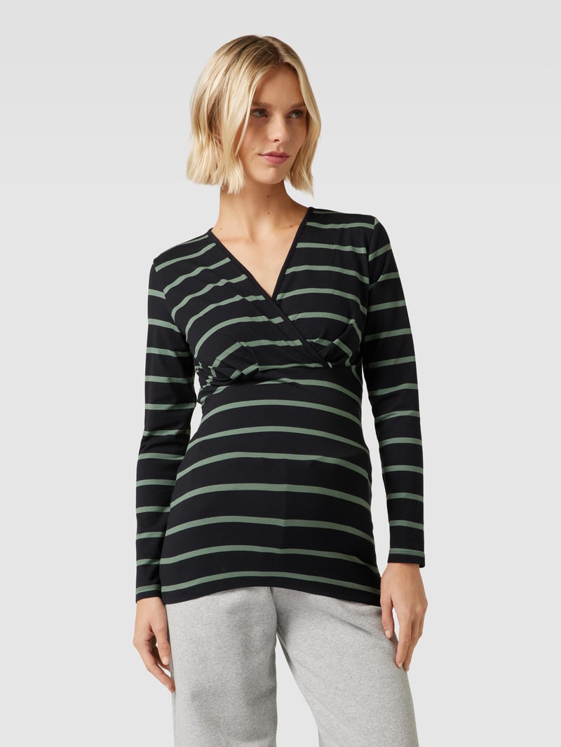 Umstands-Longsleeve mit Still-Funktion im 2er-Pack in schwarz