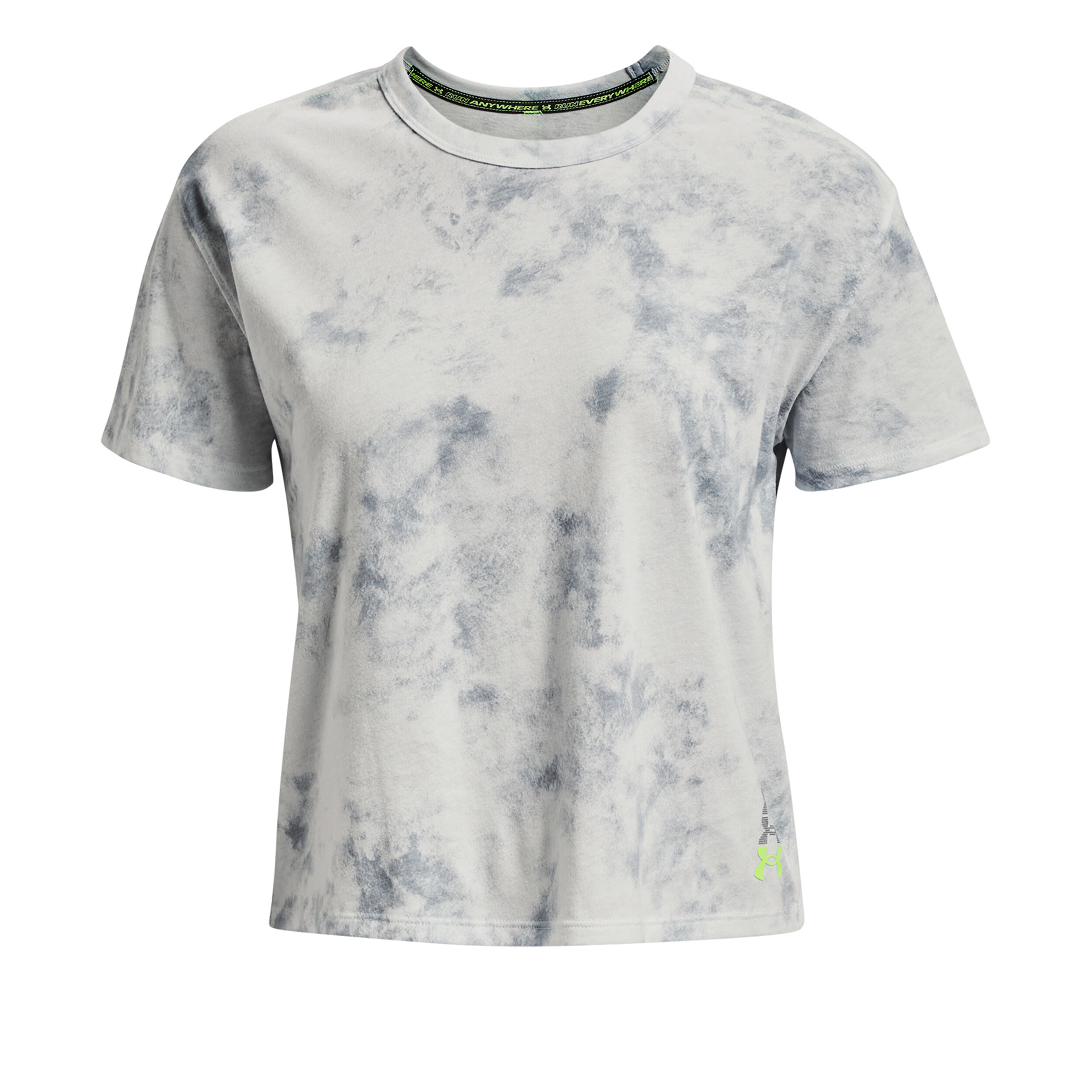 Run Anywhere Graphic Laufshirt Damen - Hellgrau, Mehrfarbig