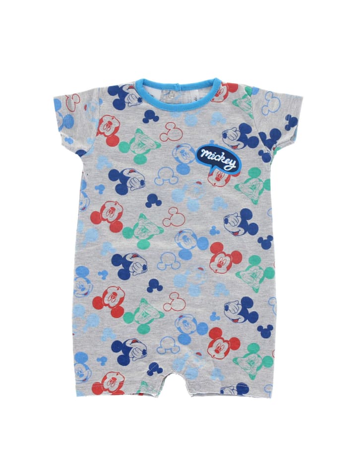 Disney Mickey Mouse Mickey Maus Baby-Strampler Baby-Outfit kuscheliger Einteiler für Babys in Grau günstig kaufen