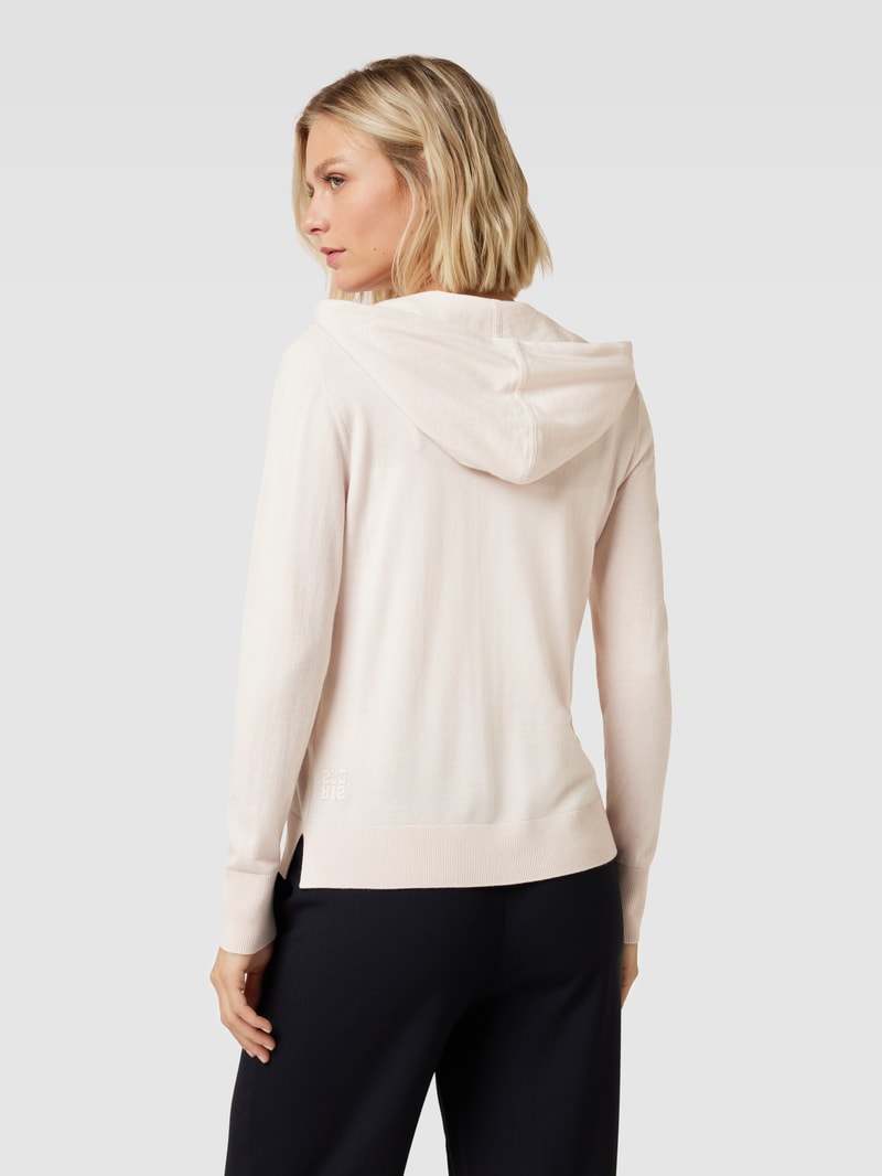 Strickjacke mit Kapuze in beige