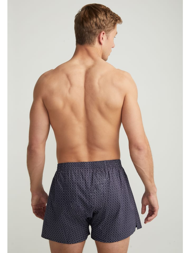 Jockey Boxershorts Woven 3 Stück in Dunkelblau günstig kaufen