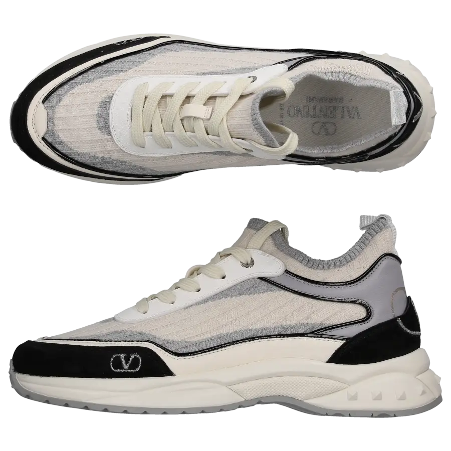 Valentino Garavani - Sneaker high READY GO Materialmix - beige