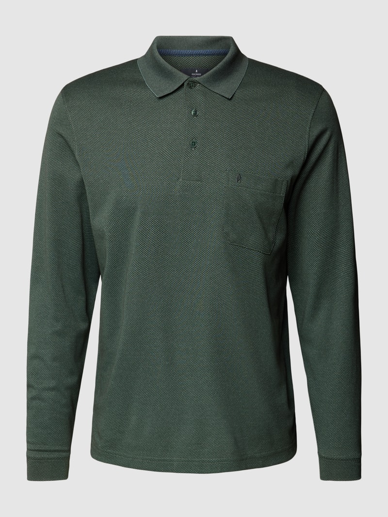 Poloshirt im langärmeligen Design Modell 'CARBON' in grün