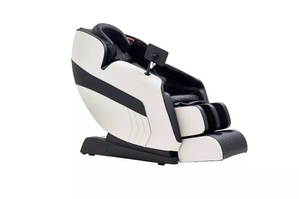 Happy Home Happy Home Elektrischer Massagesessel mit Kopfstütze & Airbag, Schwarz / Off-white