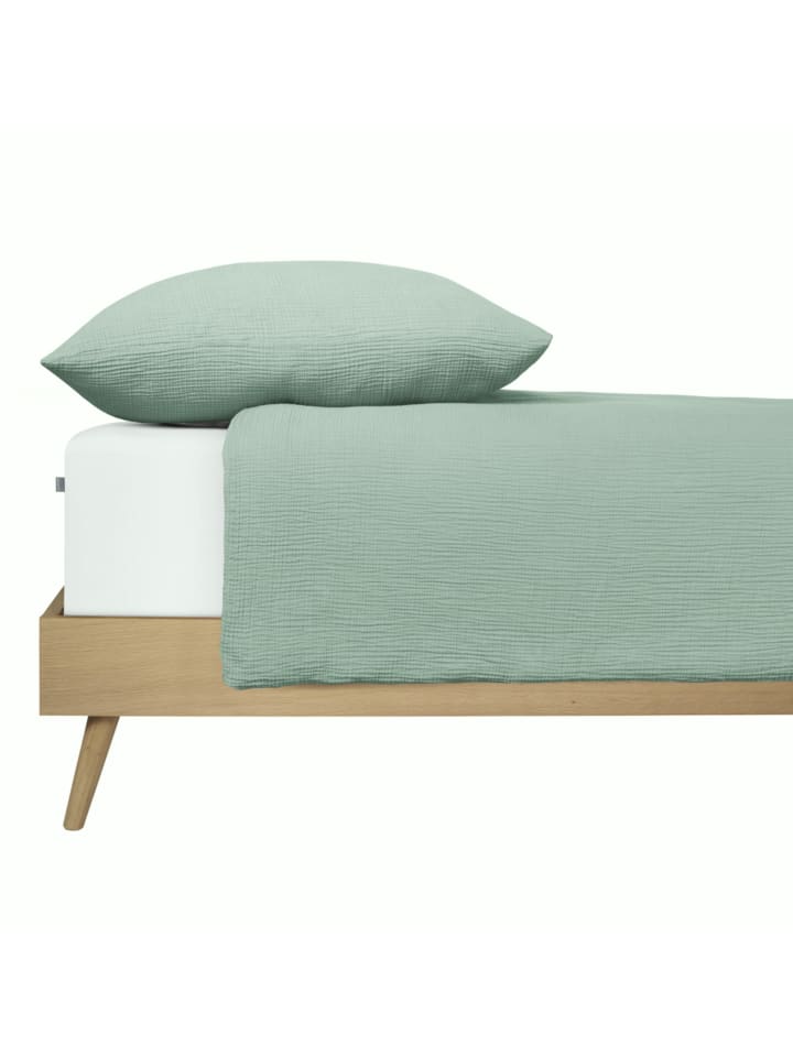 Schiesser Musselin-Bettwäscheset Molly in Hellgrün günstig kaufen 135 x 200 cm