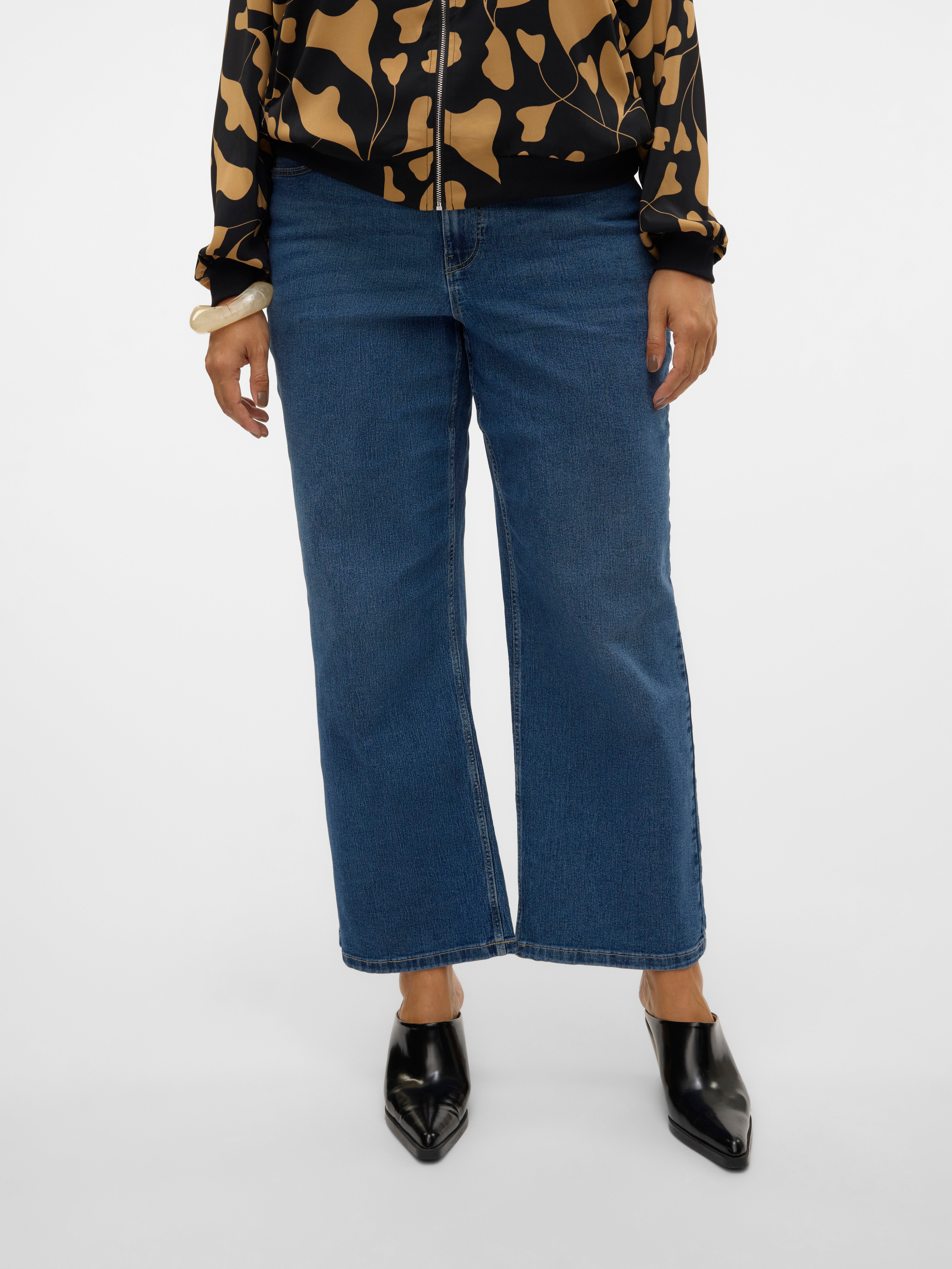 VMCEVALINA Mid Rise Locker geschnitten Jeans