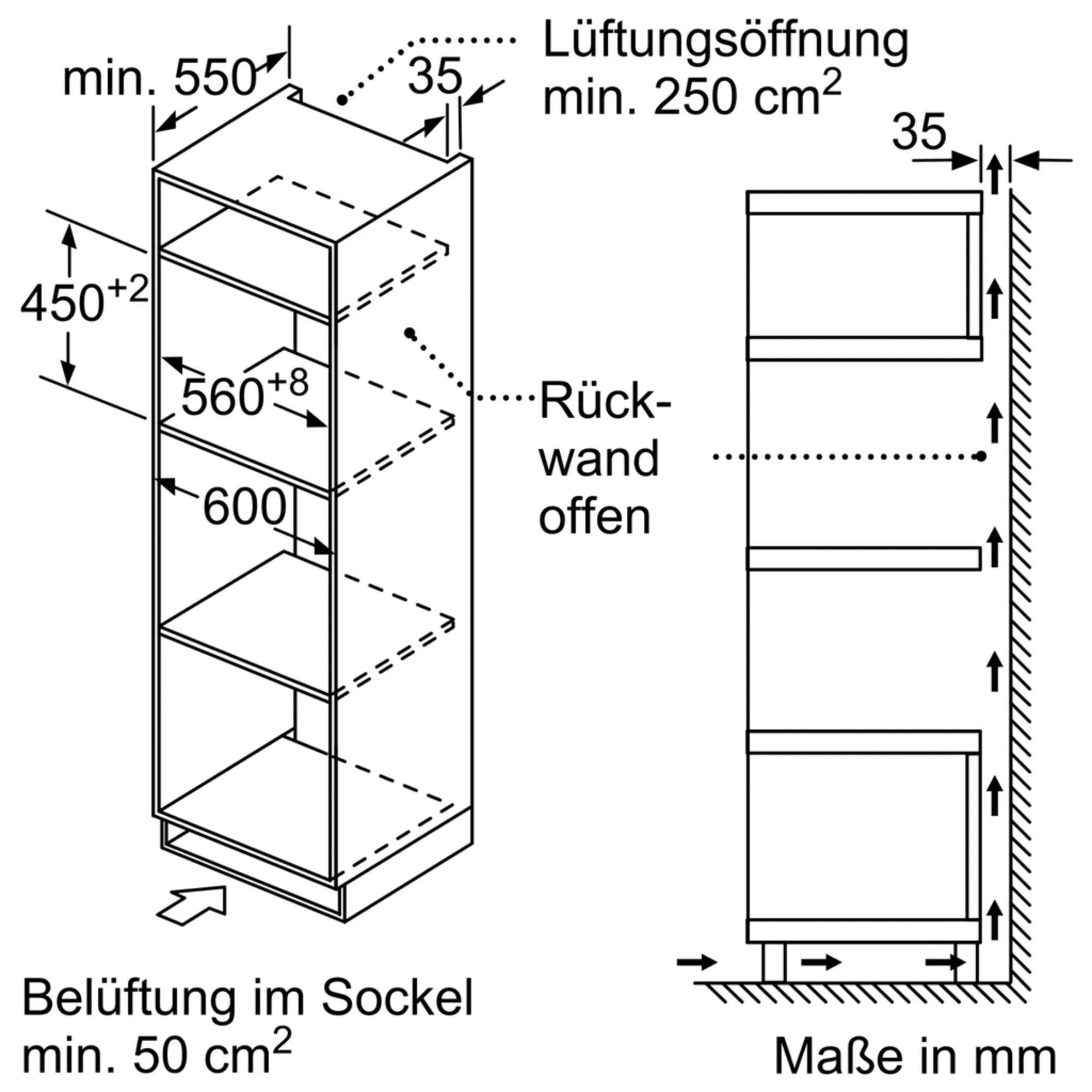 Constructa Einbau-Mikrowelle CC4W91962, Großflächengrill, Heißluft, Mikrowelle, Umluftgrillen, 44 l