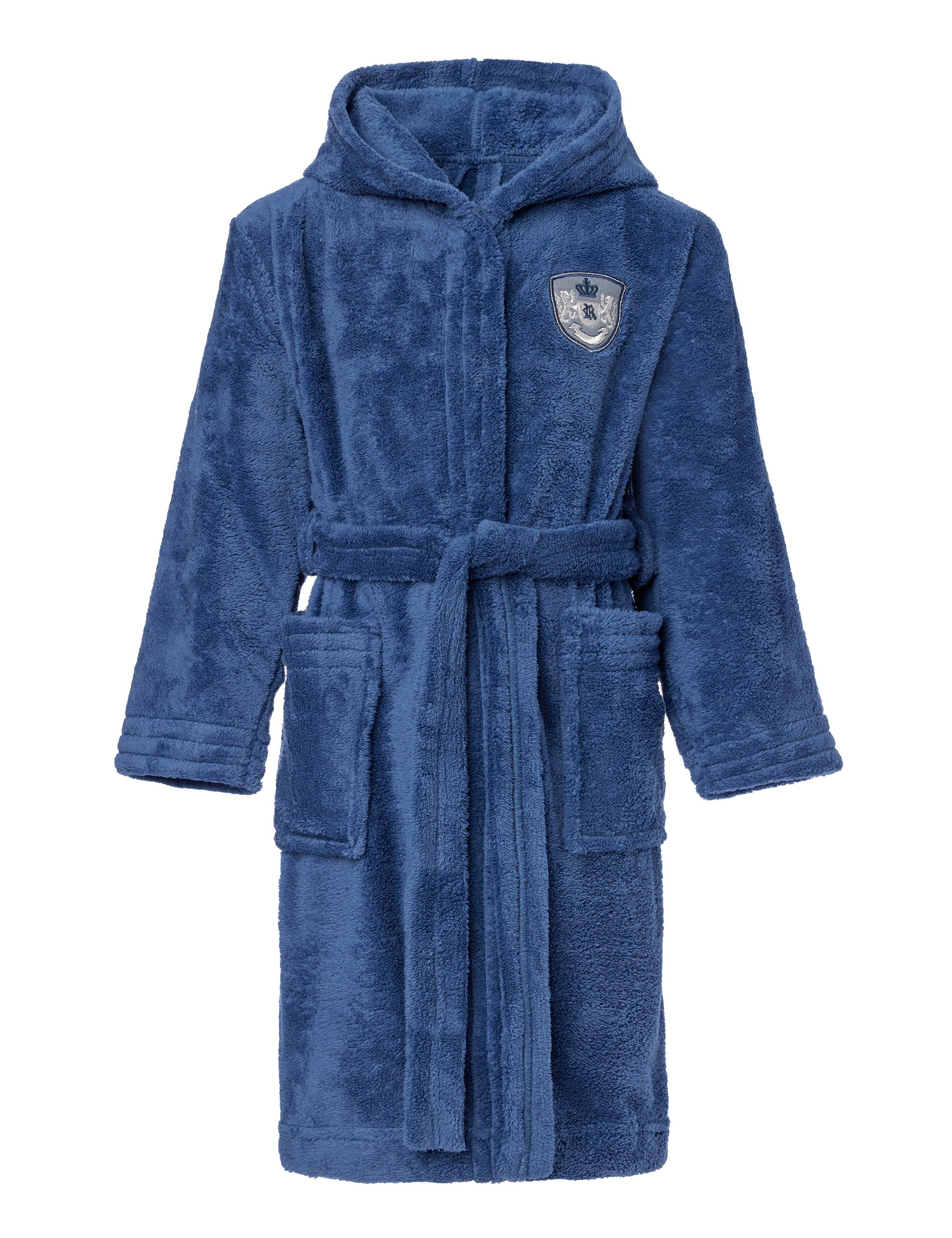 L&L Bademantel Jungen & Jugend Bademantel mit Kapuze LL0031, 3/4, Polyester, Kapuze
