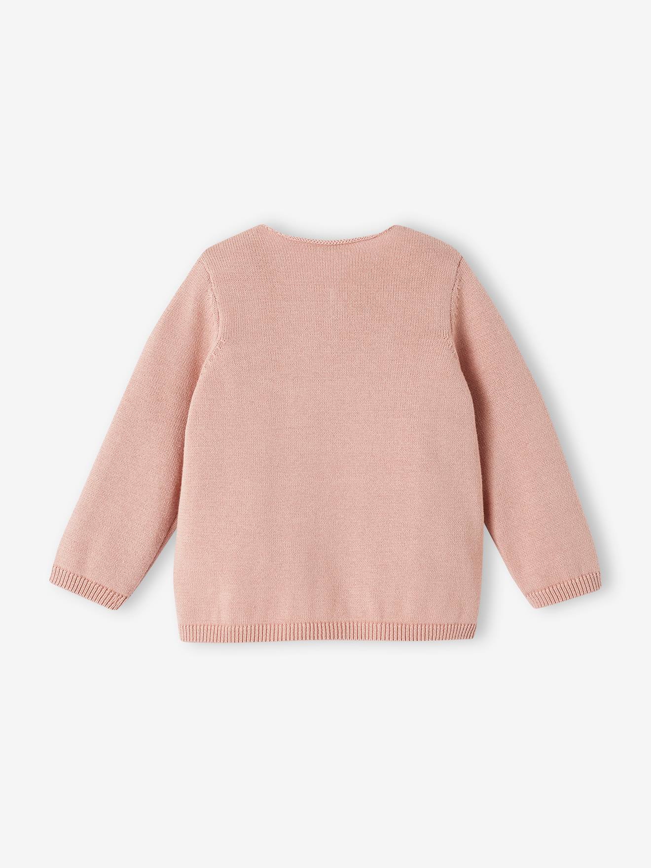 Vertbaudet Bio-Kollektion: Strickjacke für Neugeborene Oeko-Tex - grau meliert