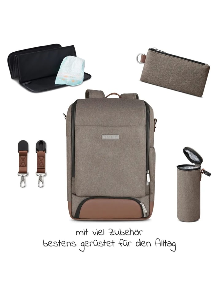 ABC-Design Wickel-Rucksack Tour mit großem Frontfach - inkl. in schwarz,braun günstig kaufen onesize