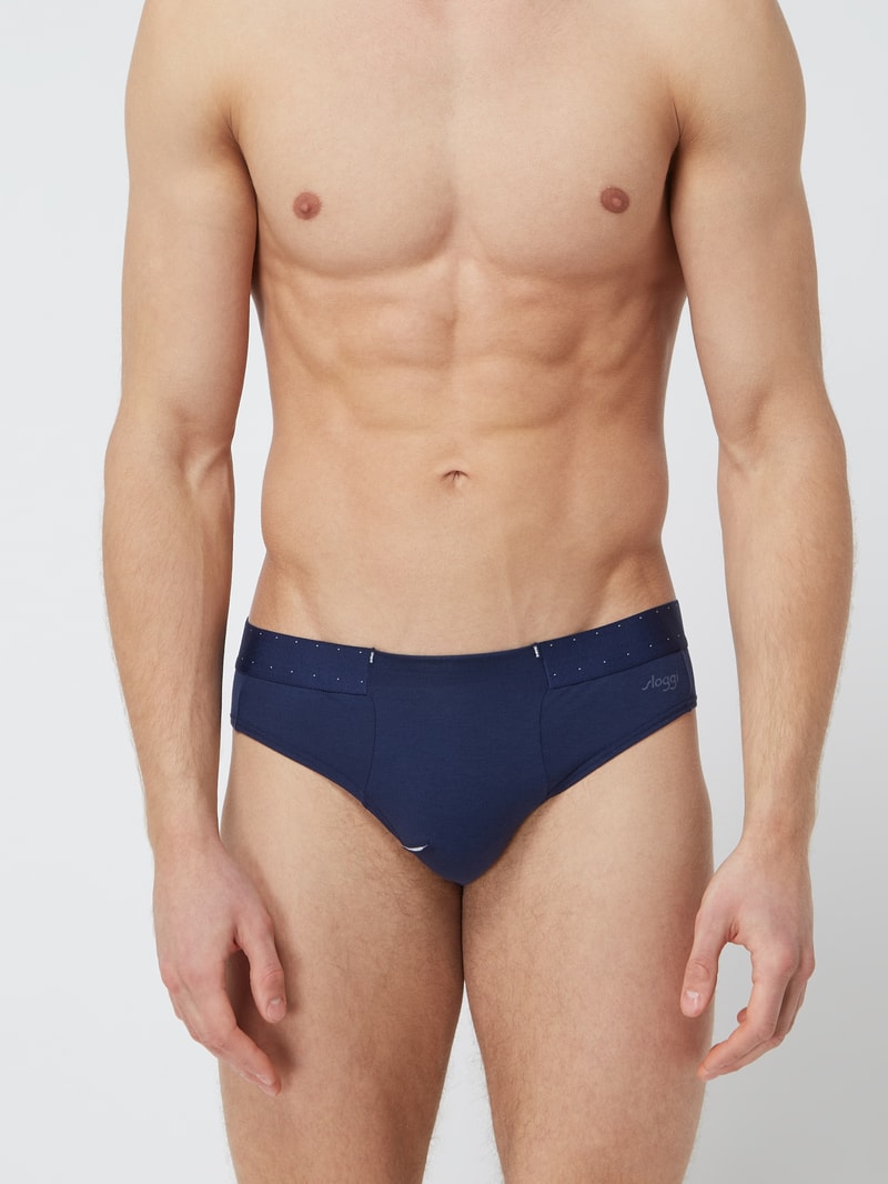 Slip mit Stretch-Anteil im 2er-Pack Modell 'The Superhero' in dunkelblau