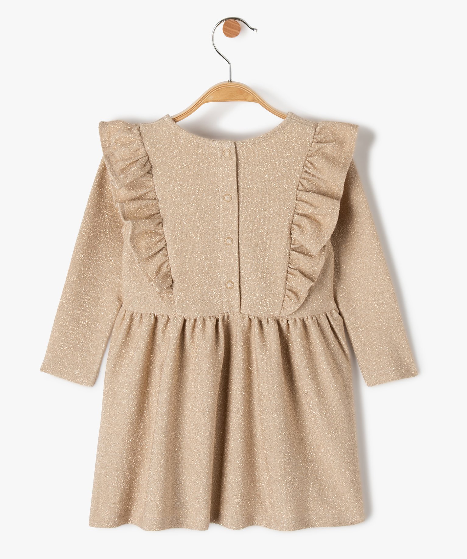 Robe bébé fille à paillettes avec volant sur le buste à ... or | GEMO