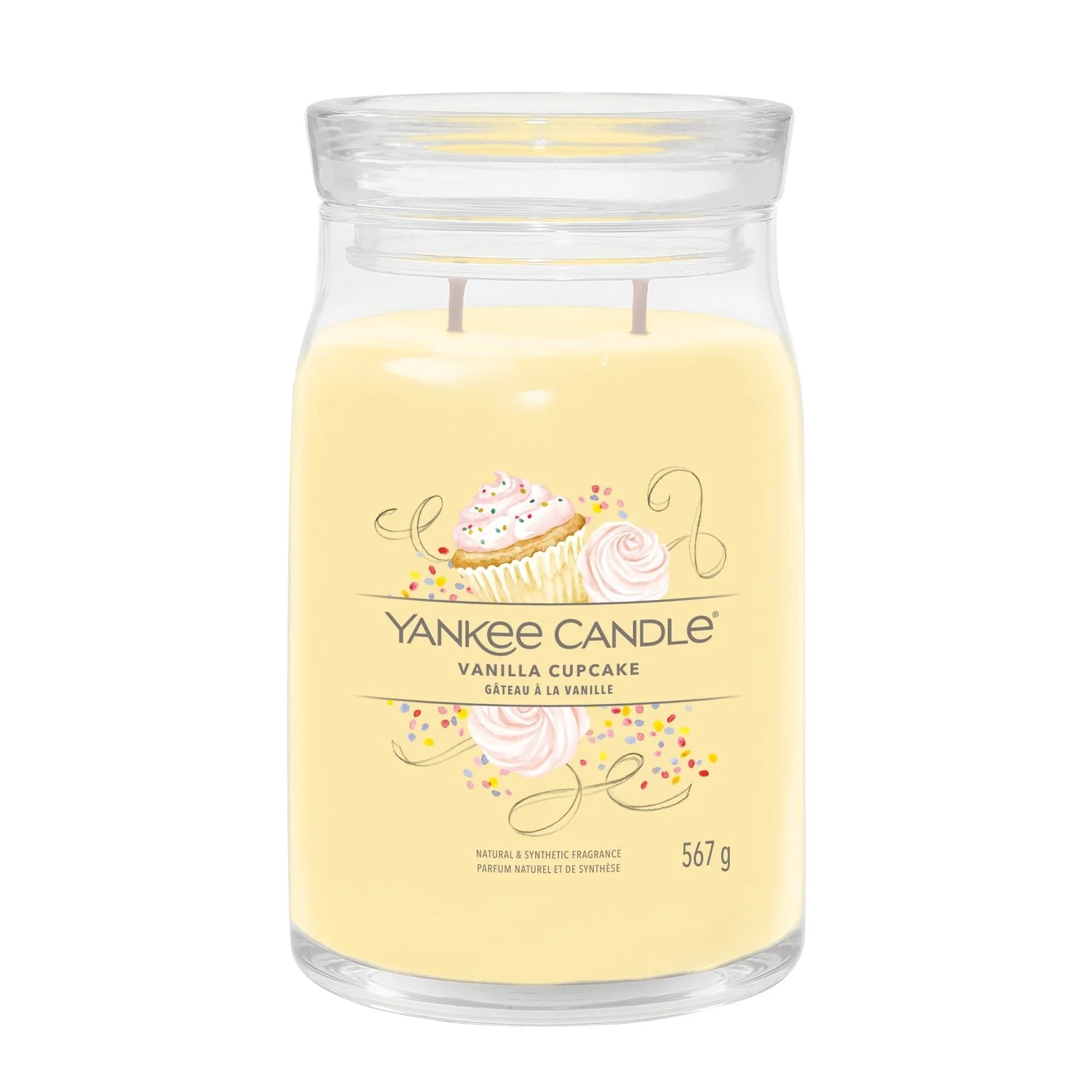 Signature Üveggyertyák Vanília Cupcake - Illatos gyertya
