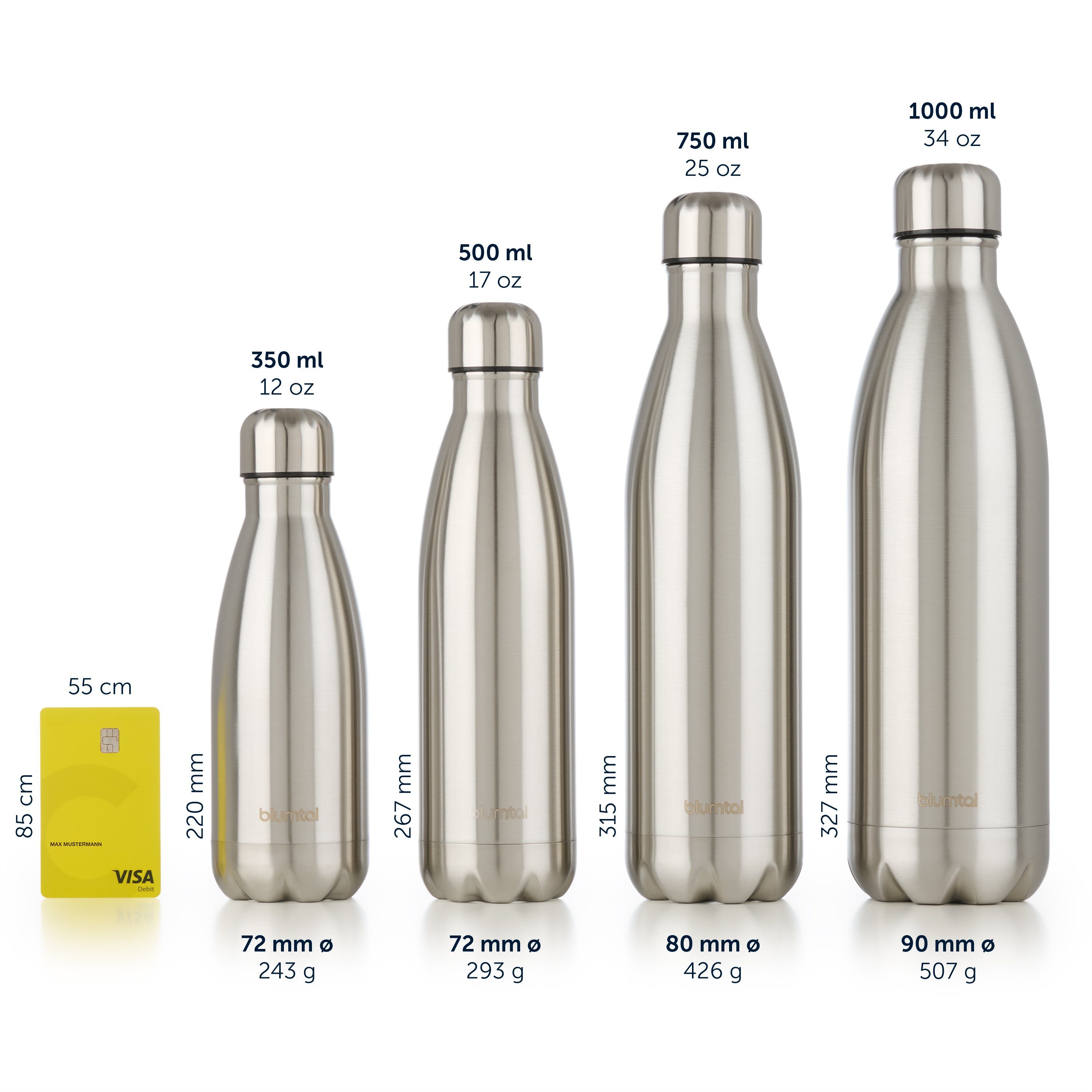 Blumtal Isolierflasche Thermoflasche Charles - auslaufsiche Isolierflasche, BPA-frei, stundenlange Isolation von Warm- und Kaltgetränken