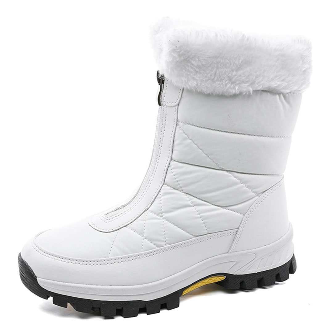 YANN Winterstiefel aus Regenschirmstoff mit Warmfutter Snowboots Wasserdichte Stiefel mit dicker Sohle