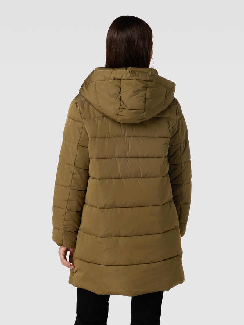 Steppjacke mit Zweiwege-Reißverschluss und Eingrifftaschen in olivgrün