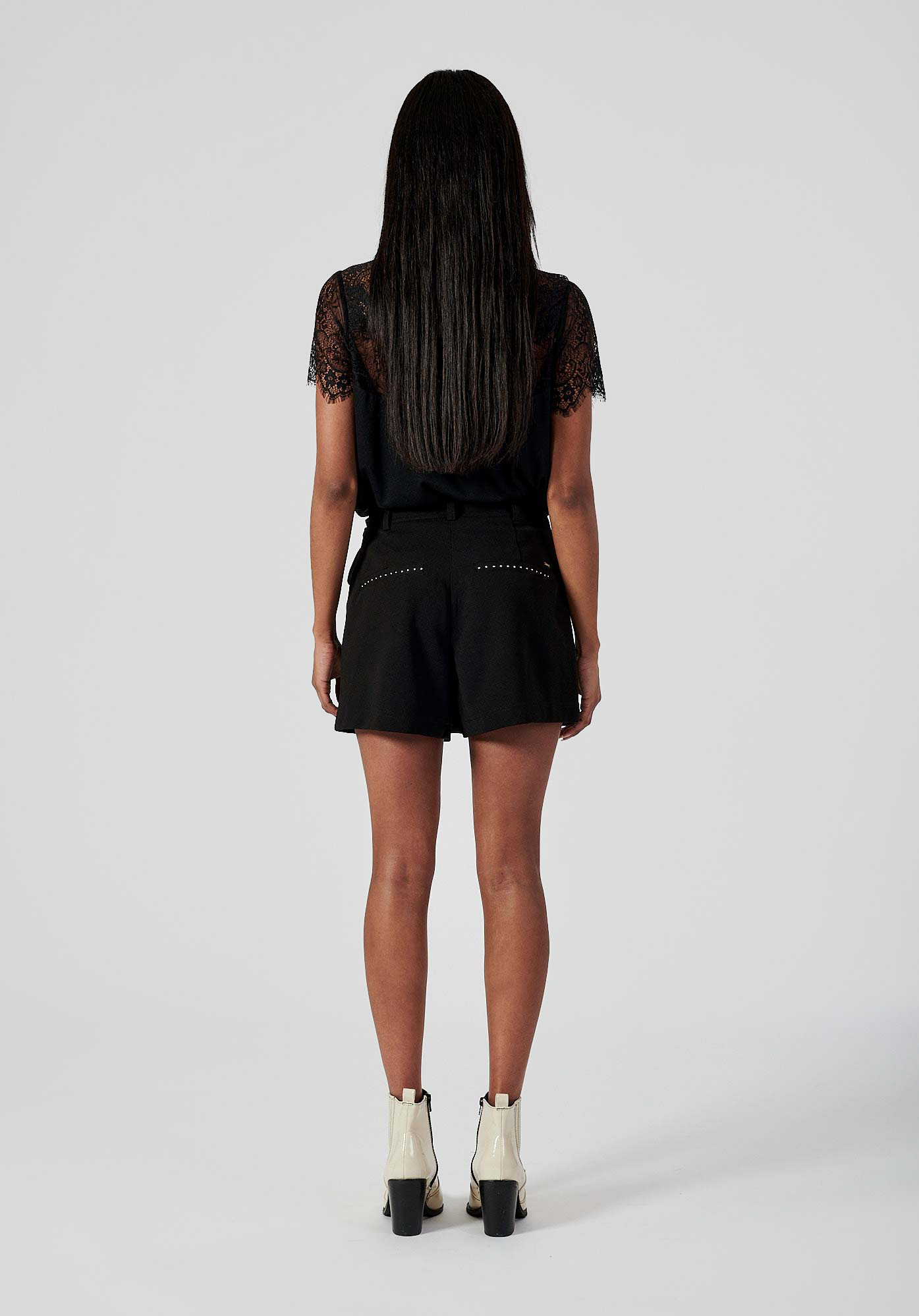 CELIA  Jupe-short noire femme