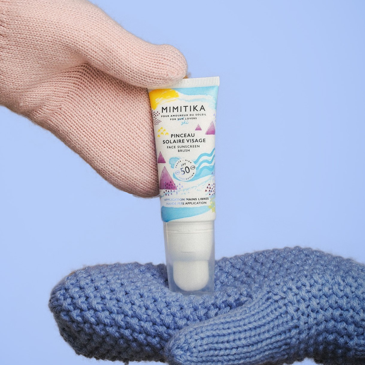 Pędzelek do twarzy z filtrem przeciwsłonecznym SPF 50 MIMITIKA