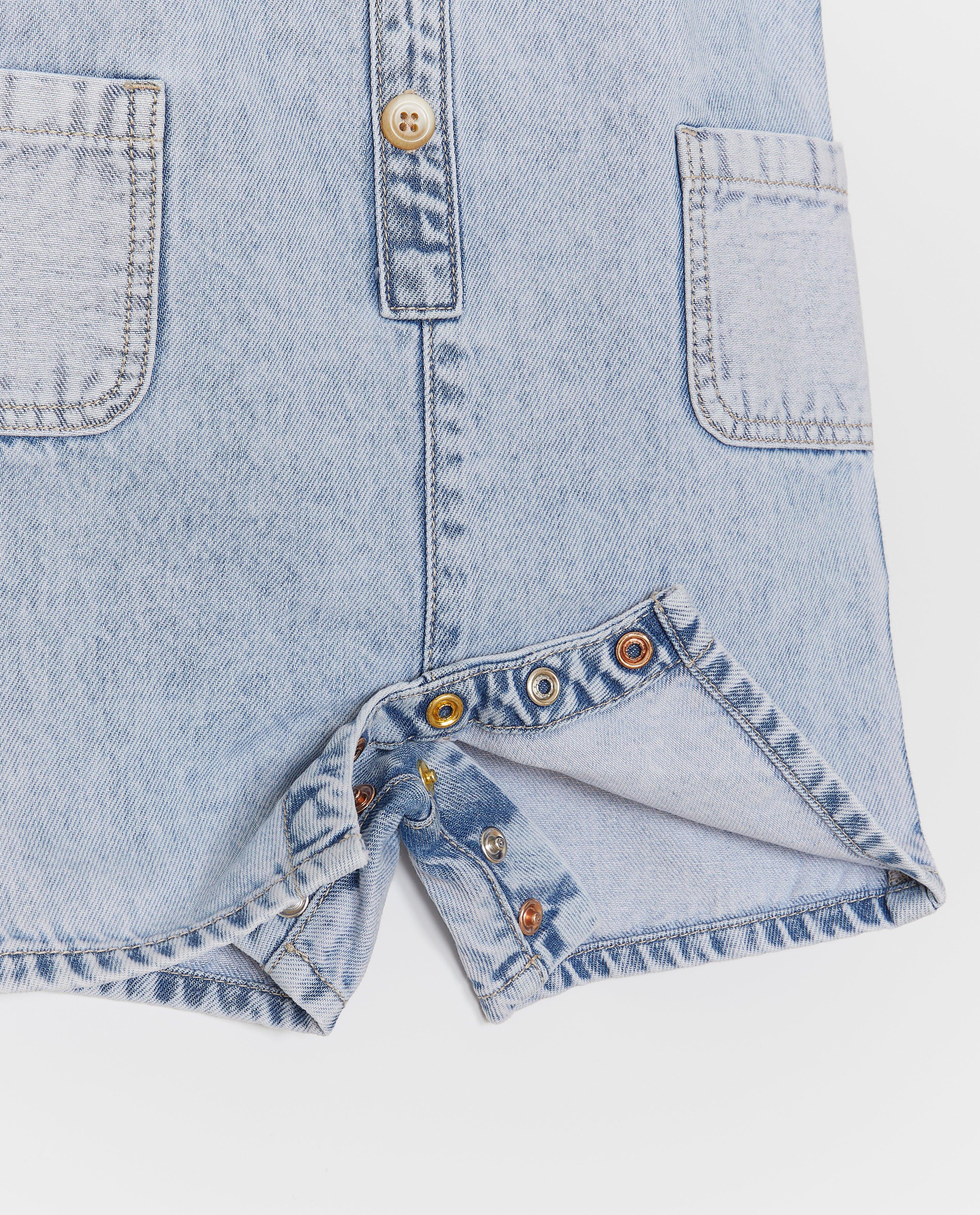 Nanja Massy Salopetă unisex din denim, baby lichtblauw