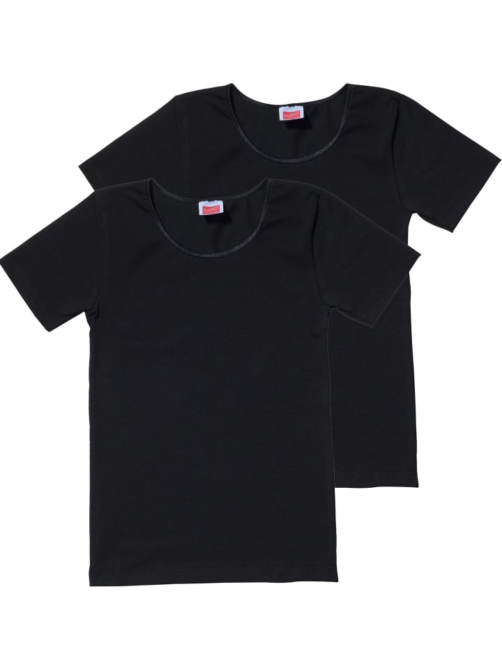Sweety for Kids 2er-Set: Unterhemden in schwarz günstig kaufen