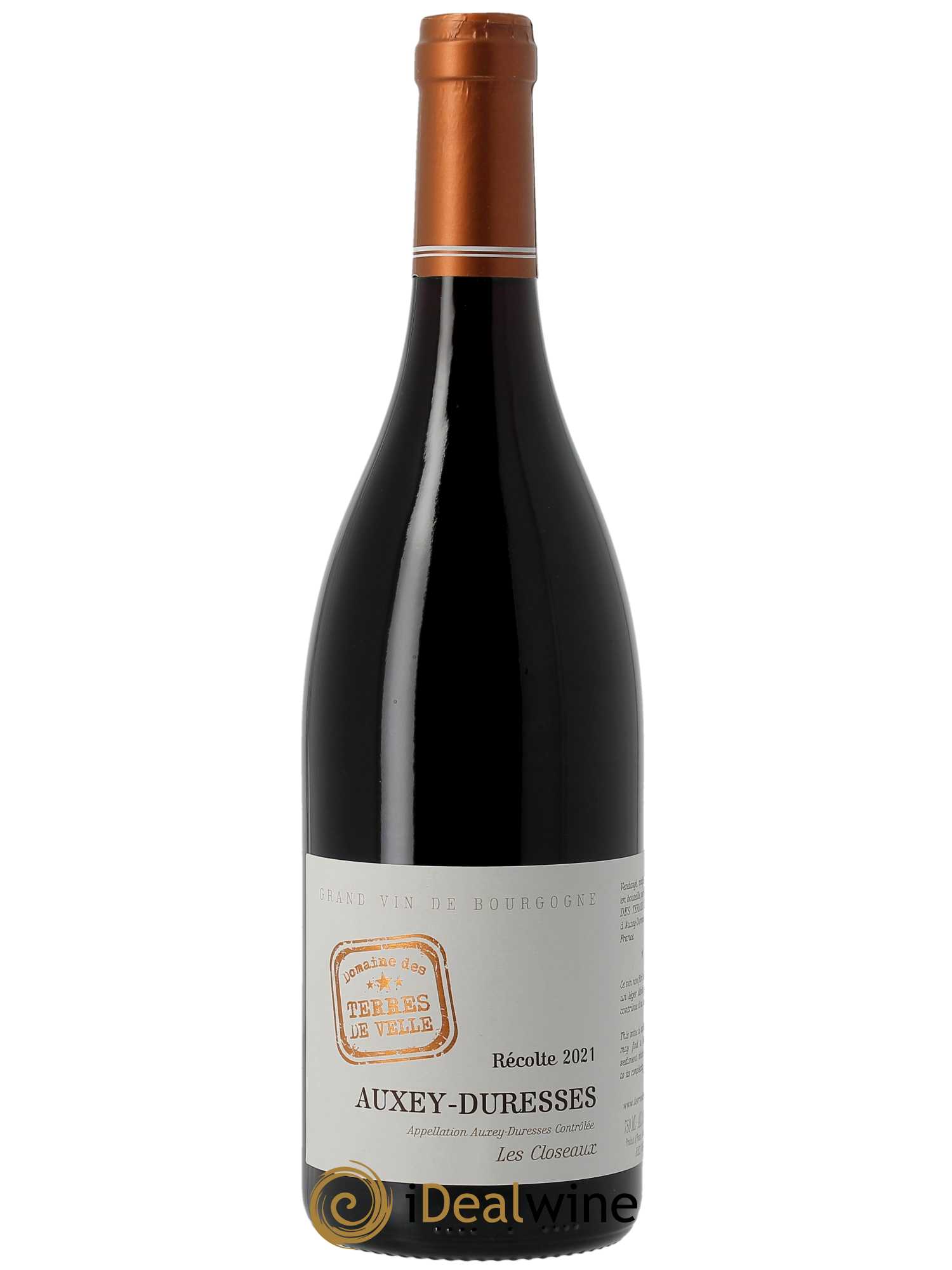 Auxey-Duresses Les Closeaux Terres de Velle  2021 - Lot de 1 Bouteille