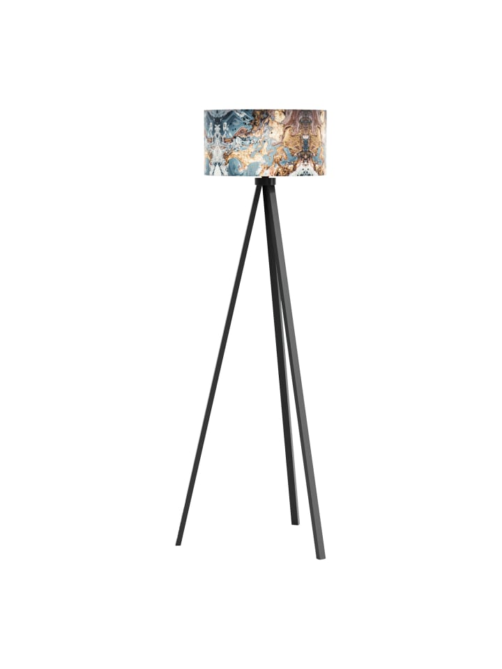 lux.pro Stehlampe Royal Tunbridge Wells in Grau Schwarz (H)140cm (B)40cm (T)40cm günstig kaufen onesize